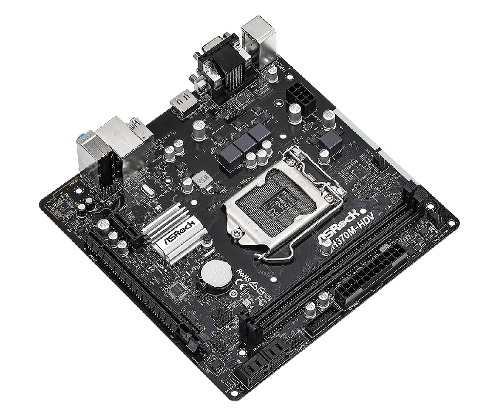ASROCK H370M-HDV / SOCKET LGA 1151 8TH & 9TH / 2X DDR4 2666MHZ / VGA, HDMI, DVI /