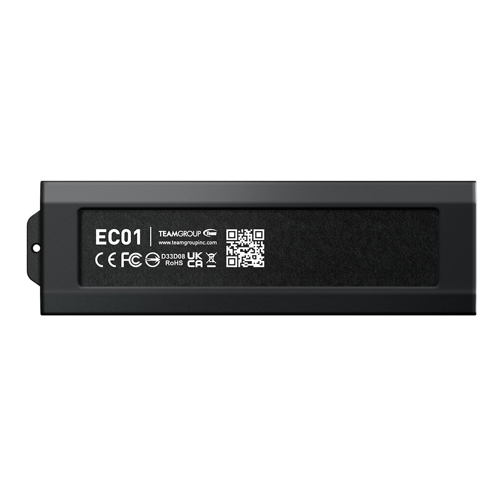TEAMGROUP ENCLOSURE EC01 / CAJA EXTERNA PARA M.2 NVME PCI-E / LECTURA HASTA 10GBPS / USB 3.2 GEN2 TIPO C / LED INDICADOR