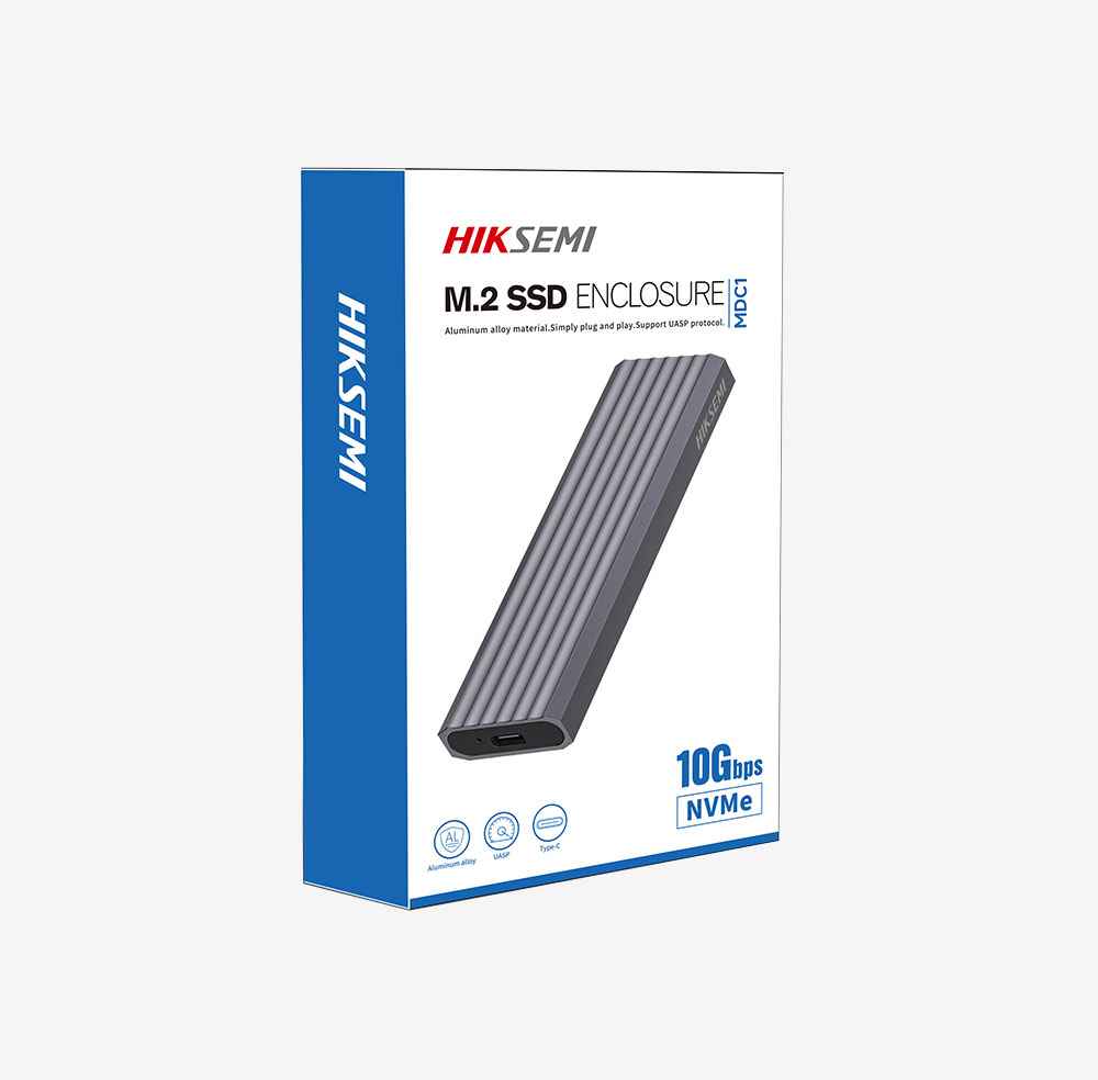 HIKSEMI MDC1 / CAJA EXTERNA (ENCLOSURE) PARA M.2 NVME SSD / USB3.2 TIPO-C 10GBPS / ALEACION DE ALUMINIO