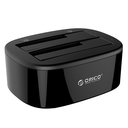 ORICO 6228US3 - DOCKING DE 2 LECTOR / 3.5 Y 2.5 / SOPORTA HASTA 10TB / COLOR NEGRO