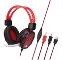 X-LION HP-900 / AUDIFONO CON MICROFONO GAMING / CONEXION 3.5MM / COLOR ROJO-NEGRO